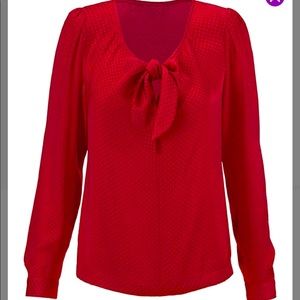 Firebrick Jacquard Knot Detail Cabi top S